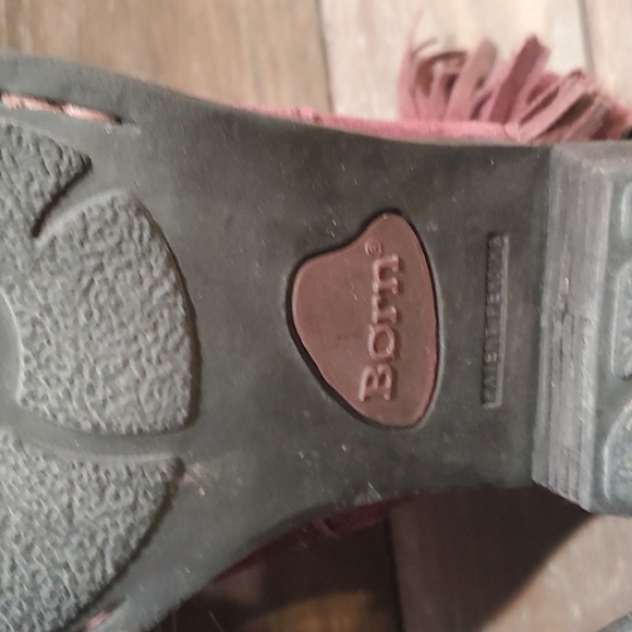 Born Women Suede Ankle sandals booties block heels open back sz 9 - Picture 9 of 12